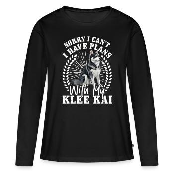 Trèfle d’Alaska Kai - T-shirt manches longues Premium bio Femme - noir - Devant - Julia (174cm)
