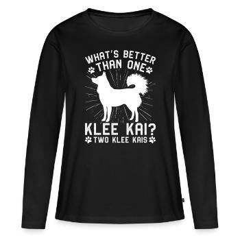 Trèfle d’Alaska Kai - T-shirt manches longues Premium bio Femme - noir - Devant - Julia (174cm)