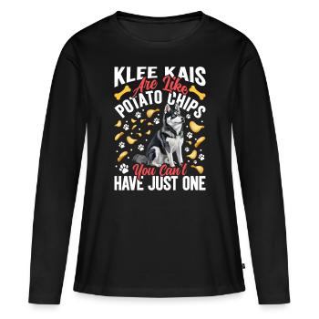 Trèfle d’Alaska Kai - T-shirt manches longues Premium bio Femme - noir - Devant - Julia (174cm)