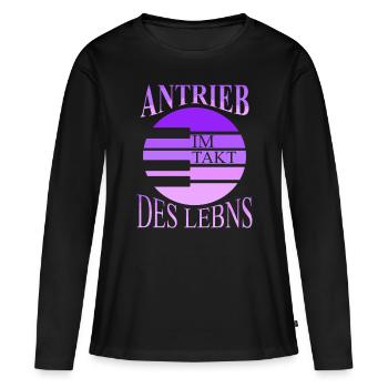 Klavier Pianist Antrieb Takt Des Lebens Piano - Frauen Premium Bio Langarmshirt - Schwarz - Vorne - Julia (174cm)