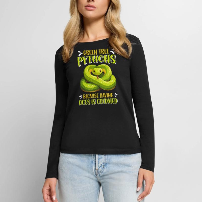 Green Tree Python Women's Premium Organic Long Sleeve Shirt
