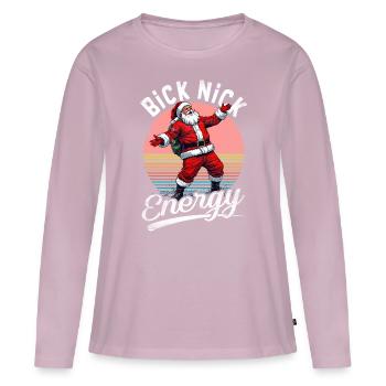 Big Nick Energy Funny Santa Claus Christmas - Women's Premium Organic Long Sleeve Shirt - dusky pink - Front - Julia (174cm)