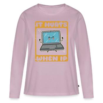 IT Geek, Accessoires PC Périphériques de stockage Evolution - T-shirt manches longues Premium bio Femme - rose poudré - Devant - Julia (174cm)