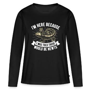Molch - Frauen Premium Bio Langarmshirt - Schwarz - Vorne - Julia (174cm)