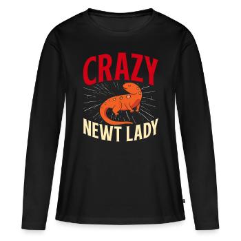Molch - Frauen Premium Bio Langarmshirt - Schwarz - Vorne - Julia (174cm)