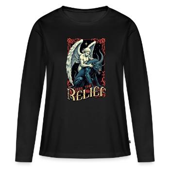 Chiropractor Physical Therapist Feel The Relief - Women's Premium Organic Long Sleeve Shirt - black - Front - Julia (174cm)