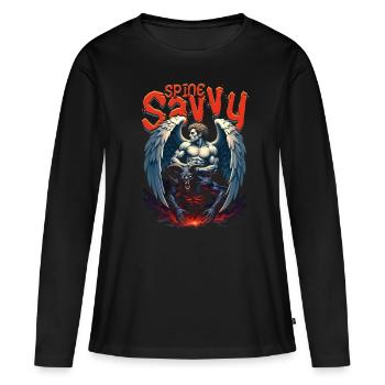 Chiropractor Physiotherapist Spine Savvy - Women's Premium Organic Long Sleeve Shirt - black - Front - Julia (174cm)