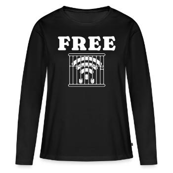 PC Funny Free Wireless PC Geschenk Computer - Frauen Premium Bio Langarmshirt - Schwarz - Vorne - Julia (174cm)