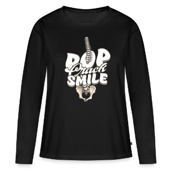 Chiropractor Physiotherapist - Women's Premium Organic Long Sleeve Shirt - black - Front - Julia (174cm)