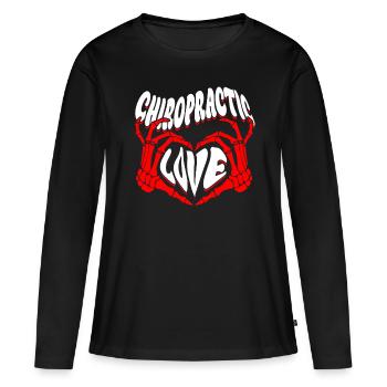 Chiropractor Physiotherapist Chiropractic Love - Women's Premium Organic Long Sleeve Shirt - black - Front - Julia (174cm)