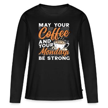 Coffee Lover Strong Assembly - Women's Premium Organic Long Sleeve Shirt - black - Front - Julia (174cm)