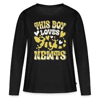 Molch - Frauen Premium Bio Langarmshirt - Schwarz - Vorne - Julia (174cm)