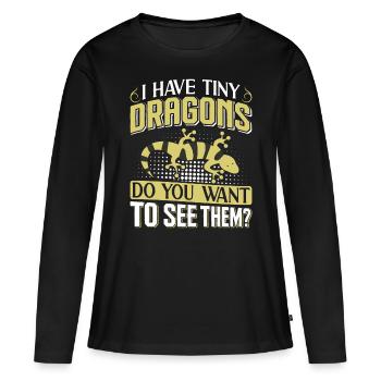 Molch - Frauen Premium Bio Langarmshirt - Schwarz - Vorne - Julia (174cm)