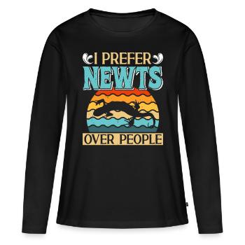Molch - Frauen Premium Bio Langarmshirt - Schwarz - Vorne - Julia (174cm)