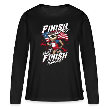 Sprint Athlétisme Sprint - T-shirt manches longues Premium bio Femme - noir - Devant - Julia (174cm)
