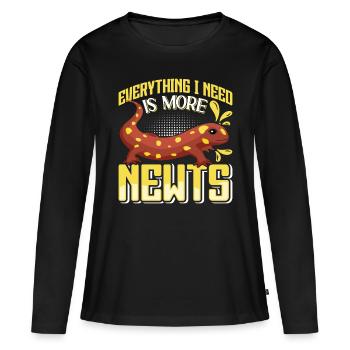 Molch - Frauen Premium Bio Langarmshirt - Schwarz - Vorne - Julia (174cm)