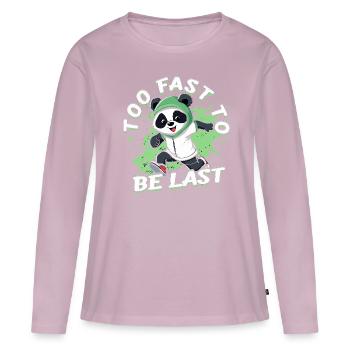 Sprint Leichtathletik Sprinten - Frauen Premium Bio Langarmshirt - Altrosa - Vorne - Julia (174cm)