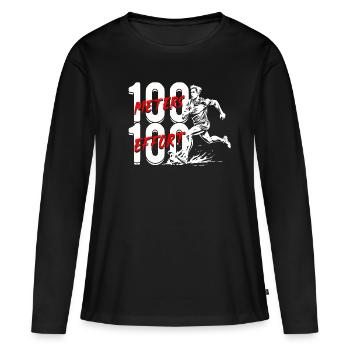 Sprint Leichtathletik Sprinten - Frauen Premium Bio Langarmshirt - Schwarz - Vorne - Julia (174cm)