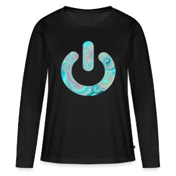 Hors-ligne - T-shirt manches longues Premium bio Femme - noir - Devant - Julia (174cm)