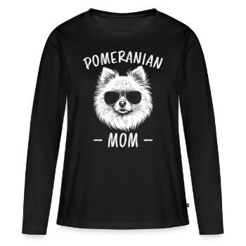 Pomeranian Spruch Hund Lustige Pomeranian Geschenk - Frauen Premium Bio Langarmshirt - Schwarz - Vorne - Julia (174cm)