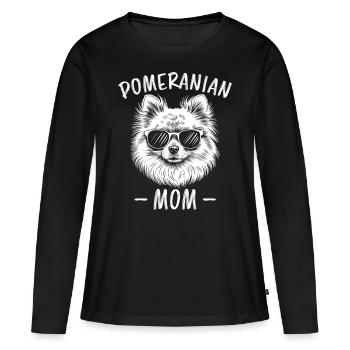 Pomeranian Spruch Hund Lustige Pomeranian Geschenk - Frauen Premium Bio Langarmshirt - Schwarz - Vorne - Julia (174cm)