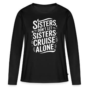 Croisière Dire Voyage Bateau Croisière Cadeau - T-shirt manches longues Premium bio Femme - noir - Devant - Julia (174cm)