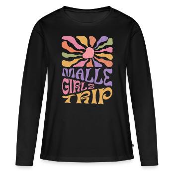 Voyage Malle Girls - T-shirt manches longues Premium bio Femme - noir - Devant - Julia (174cm)