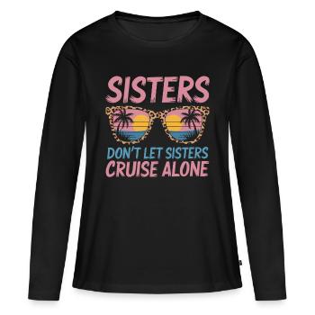 Croisière Dire Voyage Bateau Croisière Cadeau - T-shirt manches longues Premium bio Femme - noir - Devant - Julia (174cm)