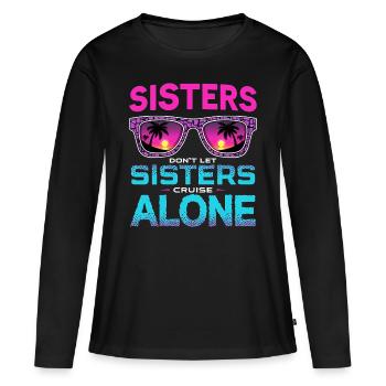 Kreuzfahrt Spruch Reise Schiffskreuzfahrt Geschenk - Frauen Premium Bio Langarmshirt - Schwarz - Vorne - Julia (174cm)