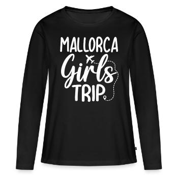 Voyage entre filles à Majorque - T-shirt manches longues Premium bio Femme - noir - Devant - Julia (174cm)