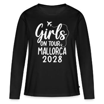 Filles en tournée à Majorque 2028 - T-shirt manches longues Premium bio Femme - noir - Devant - Julia (174cm)