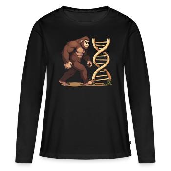 Bigfoot DNA - Women's Premium Organic Long Sleeve Shirt - black - Front - Julia (174cm)