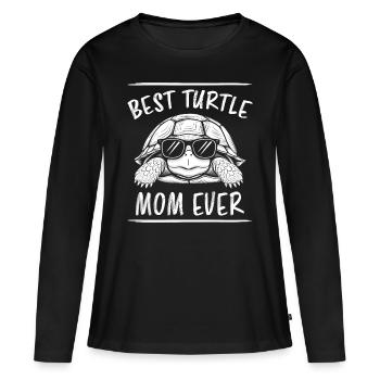 Turtle Saying Funny Turtles Gift - Women's Premium Organic Long Sleeve Shirt - black - Front - Julia (174cm)