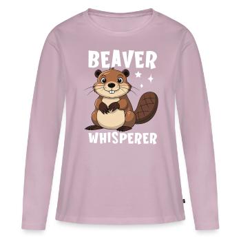 Beaver Whisperer - Frauen Premium Bio Langarmshirt - Altrosa - Vorne - Julia (174cm)