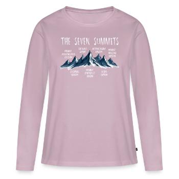 Seven Summits Kosciuszko - Frauen Premium Bio Langarmshirt - Altrosa - Vorne - Julia (174cm)