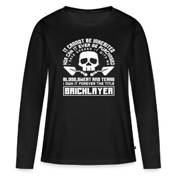 Mason Blood Sweat Tears Earned Forever - T-shirt manches longues Premium bio Femme - noir - Devant - Julia (174cm)
