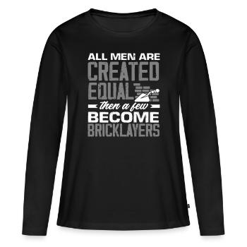 Maçons Tous les hommes sont créés égaux - T-shirt manches longues Premium bio Femme - noir - Devant - Julia (174cm)