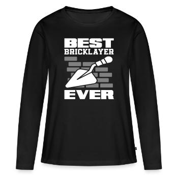 Maçon Meilleur Maçon de tous les temps - T-shirt manches longues Premium bio Femme - noir - Devant - Julia (174cm)