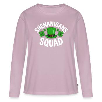 Shenanigans Squad - Women's Premium Organic Long Sleeve Shirt - dusky pink - Front - Julia (174cm)