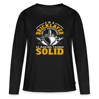 Le super-pouvoir de Mason pour réparer les choses - T-shirt manches longues Premium bio Femme - noir - Devant - Julia (174cm)