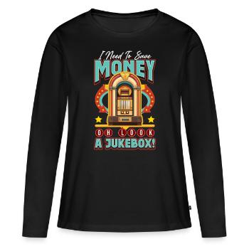 Jukebox Collector Oh Look A Jukebox ! - T-shirt manches longues Premium bio Femme - noir - Devant - Julia (174cm)