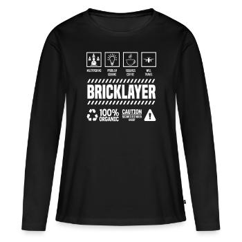 Maurer Multitasking Problem Solver Café - T-shirt manches longues Premium bio Femme - noir - Devant - Julia (174cm)