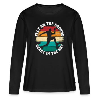 Long Jump Long Jump - Women's Premium Organic Long Sleeve Shirt - black - Front - Julia (174cm)