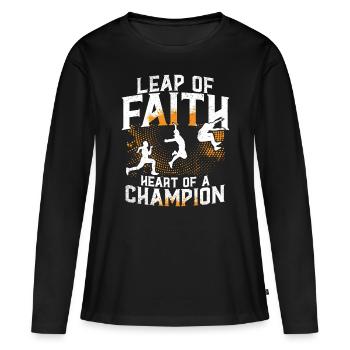 Long Jump Long Jump - Women's Premium Organic Long Sleeve Shirt - black - Front - Julia (174cm)