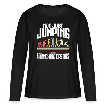 Long Jump Long Jump - Women's Premium Organic Long Sleeve Shirt - black - Front - Julia (174cm)