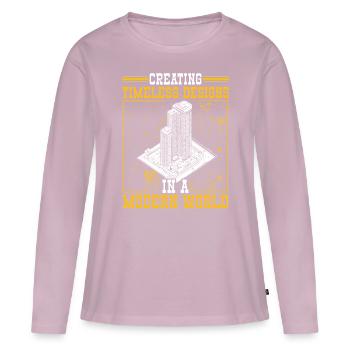 Architect Architecture Gift Architecture Student - Women's Premium Organic Long Sleeve Shirt - dusky pink - Front - Julia (174cm)
