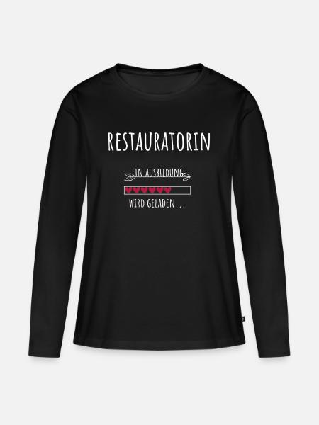 Restauratorin Ausbildung Beruf Geschenk - Frauen Premium Bio Langarmshirt - Schwarz
