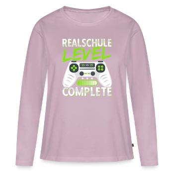 Realschule Abschluss 2025 Realschulabschluss Junge - Frauen Premium Bio Langarmshirt - Altrosa - Vorne - Julia (174cm)