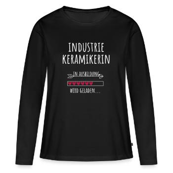 Industriekeramikerin Ausbildung Beruf Geschenk - Frauen Premium Bio Langarmshirt - Schwarz - Vorne - Julia (174cm)