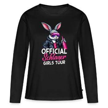 Visite officielle des filles Schlager - T-shirt manches longues Premium bio Femme - noir - Devant - Julia (174cm)